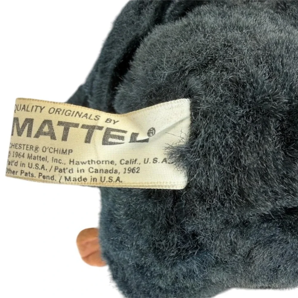 VINTAGE 1964 Mattel Chester O' Chimp Pull String Talking Monkey Rubber Face Toy